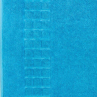 Hampton and Astley 100% Egyptian Cotton Luxury Bath Mat, Teal Blue - Hampton & Astley