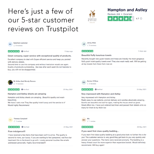 Excellent Trustpilot reviews
