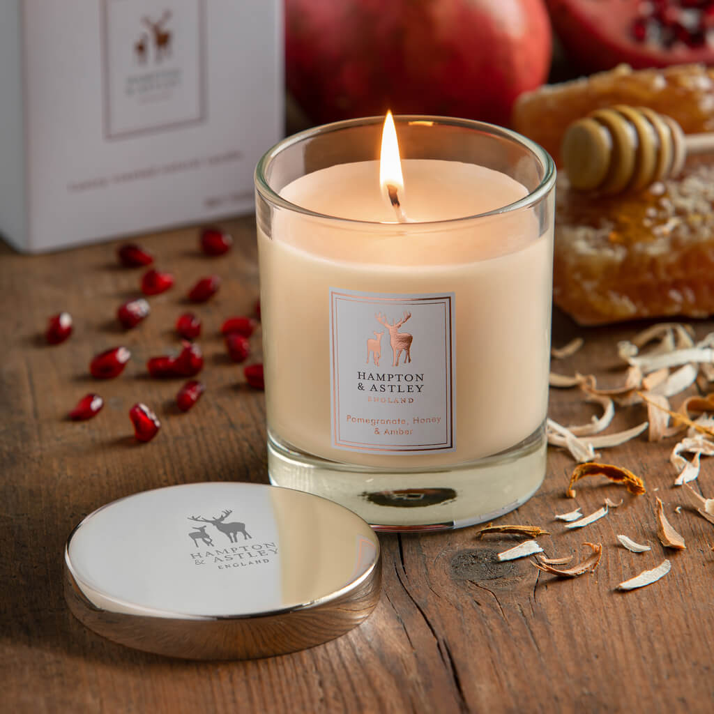 Luxury Pomegranate, Honey and Amber Candle