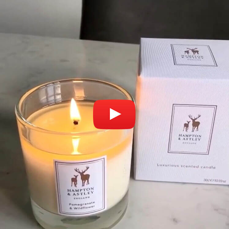 Luxury Scented Large Candle 235g, Woodland Blossom and Wild Fig - Hampton & Astley