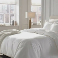 Egyptian Cotton 500 Thread Count Sateen Luxury Bedding Set, Pure White