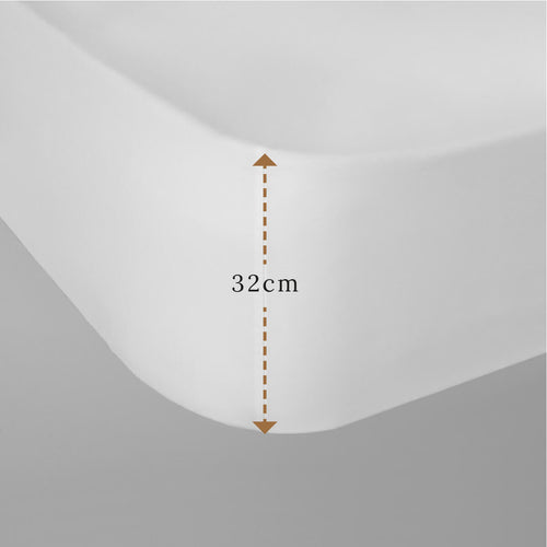 Egyptian cotton sateen extra deep fitted sheet, 32cm deep