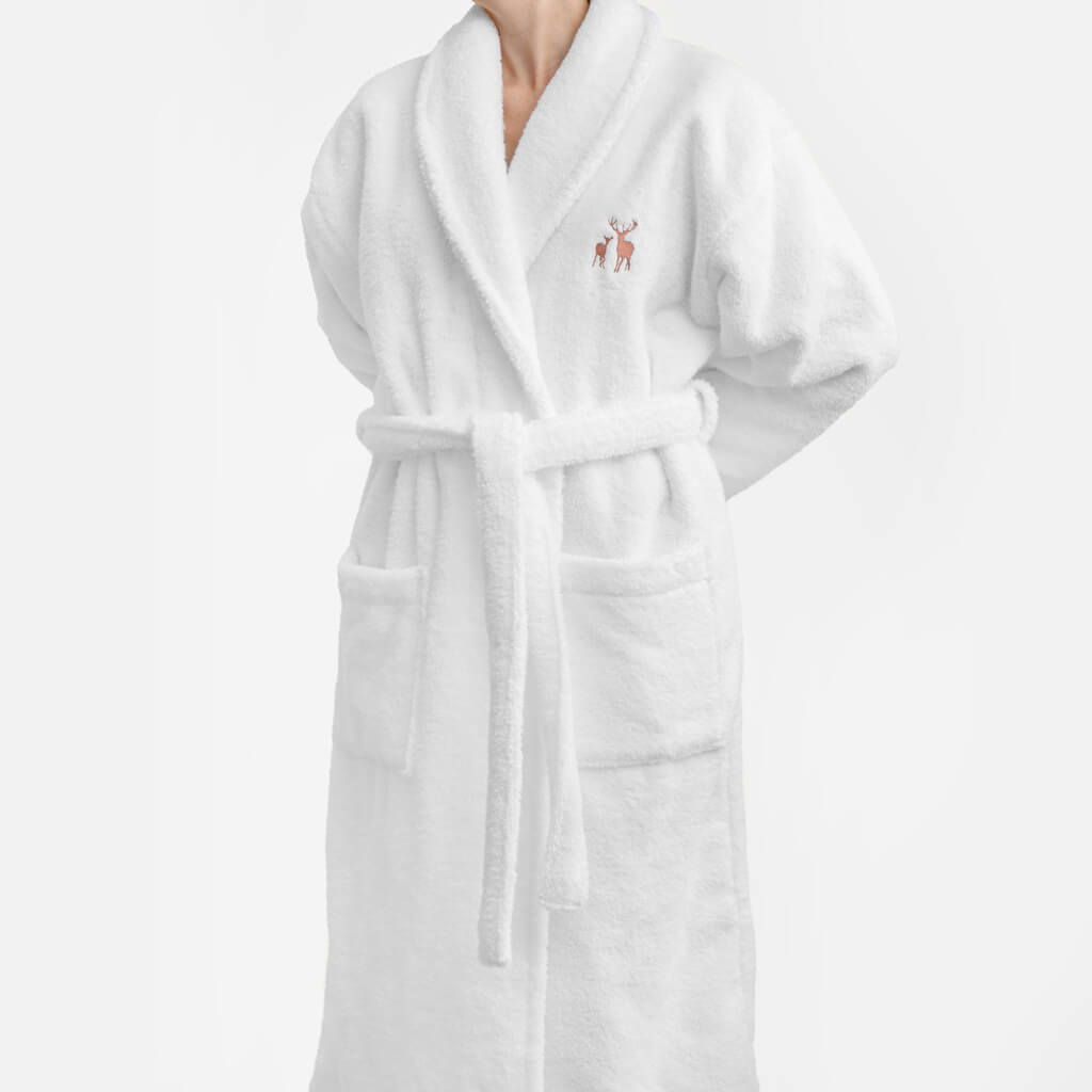 Hampton and Astley Luxury Zero Twist Towel Dressing Gown