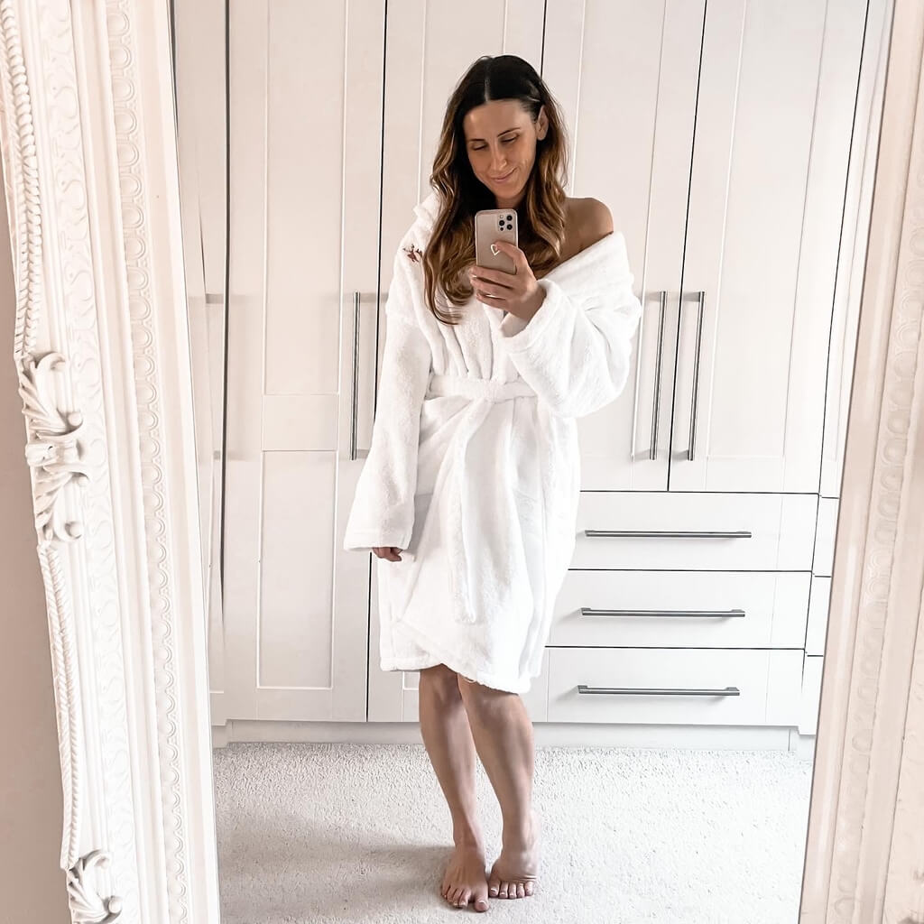 white cotton dressing gown white christmas dresses Women's Brushed Cotton Dressing Gown Westwood Blue Stripe Small
