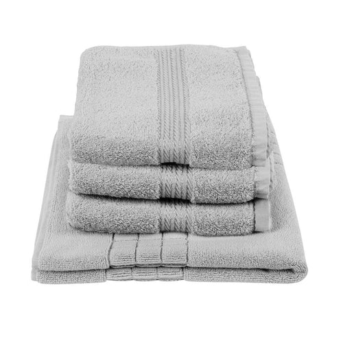 Egyptian Cotton Luxury Bath Sheet, Set of Three, 90 x 145cm With Free Bath Mat, Subtle Grey