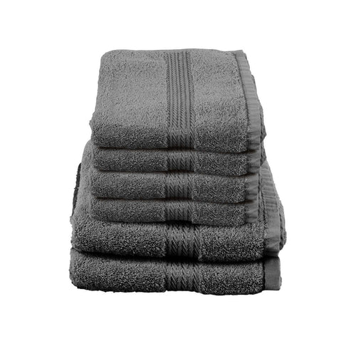 Egyptian Cotton Luxury Two Bath Towels and Two Hand Towels With Free Two Hand Towels, Charcoal Dark Grey