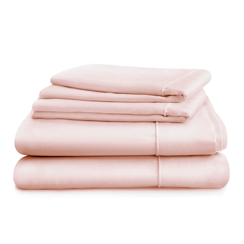 Duvet cover in double, king or super king sizes with two pillowcases, pink