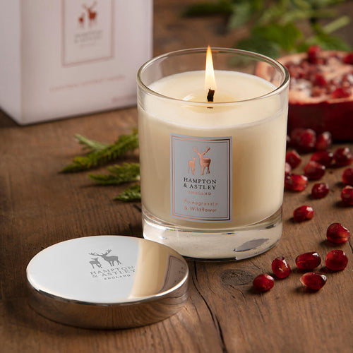 Luxury Scented Large Candle 235g, Pomegranate and Wildflower