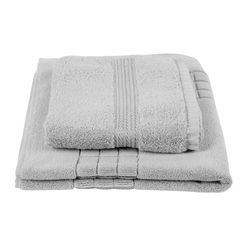 Egyptian Cotton Luxury Bath Mat and Bath Towel, Subtle Grey
